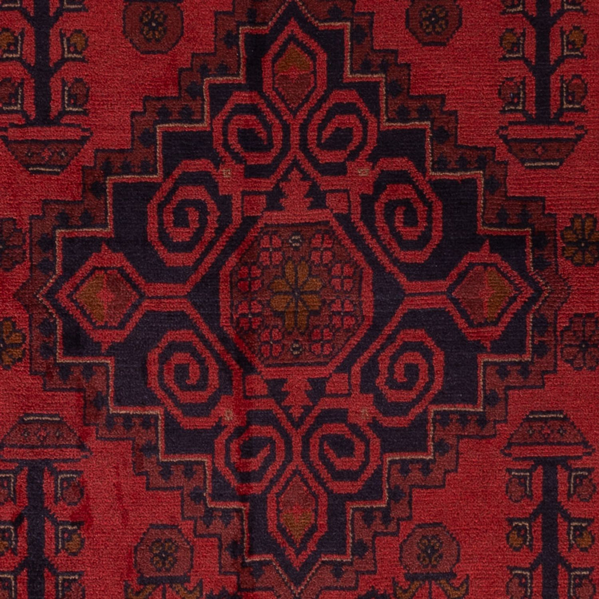Alfombra afgana - Kunduz - 192 x 122 cm - rojo