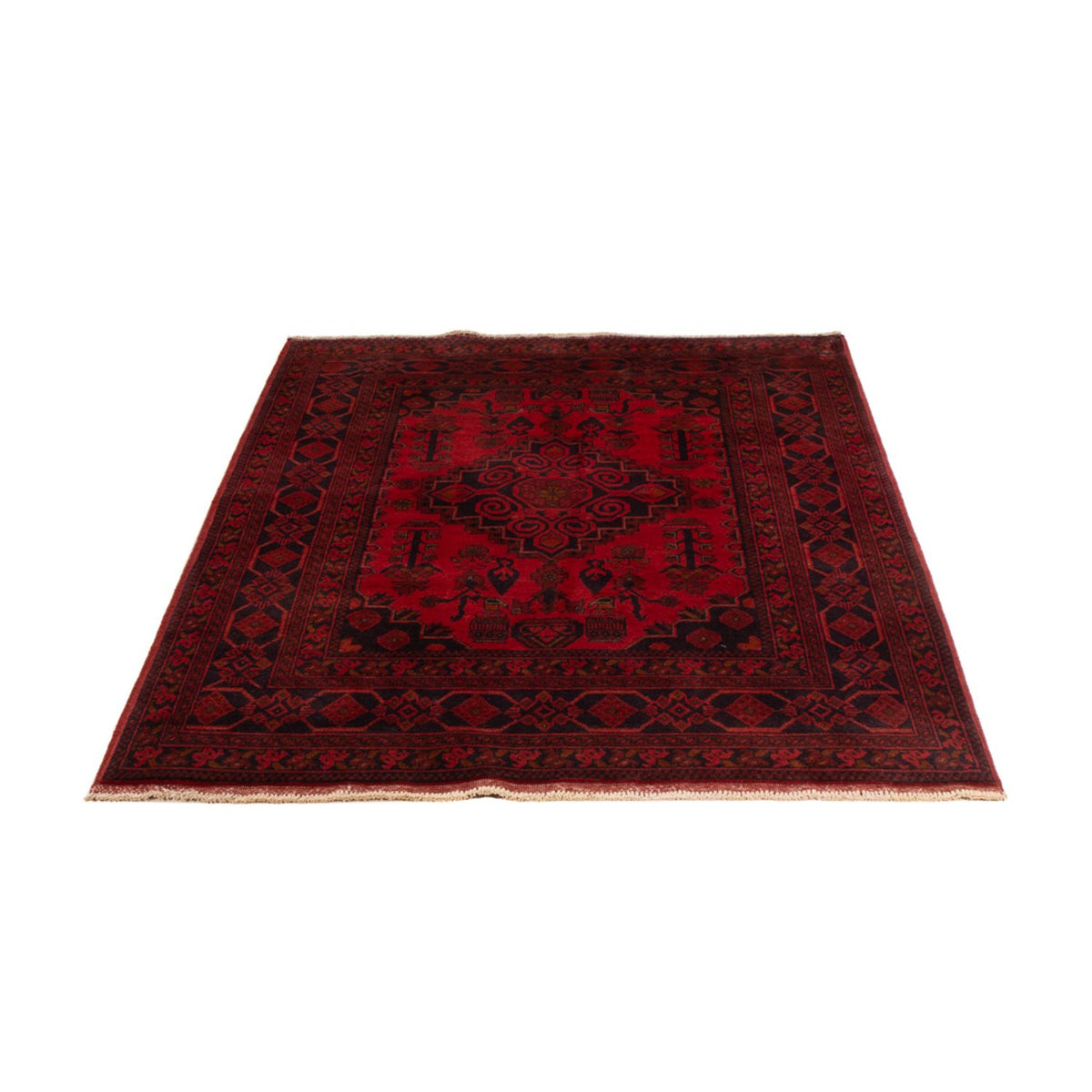 Alfombra afgana - Kunduz - 192 x 122 cm - rojo