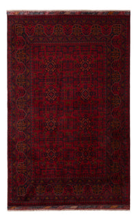 Alfombra afgana - Kunduz - 197 x 127 cm - rojo oscuro