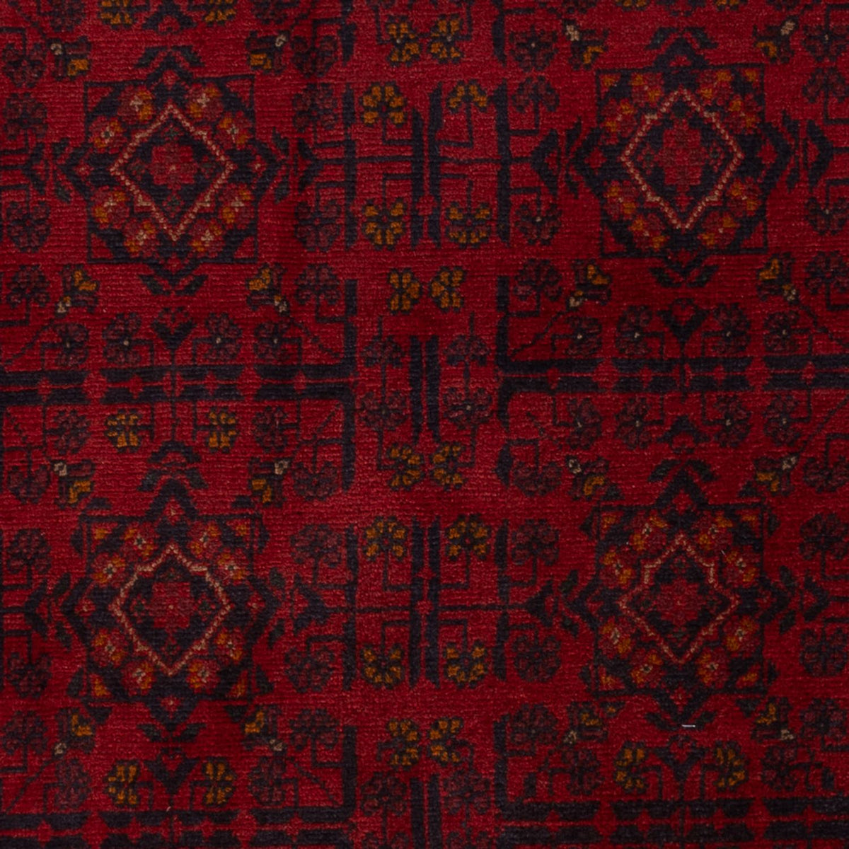 Alfombra afgana - Kunduz - 197 x 127 cm - rojo oscuro