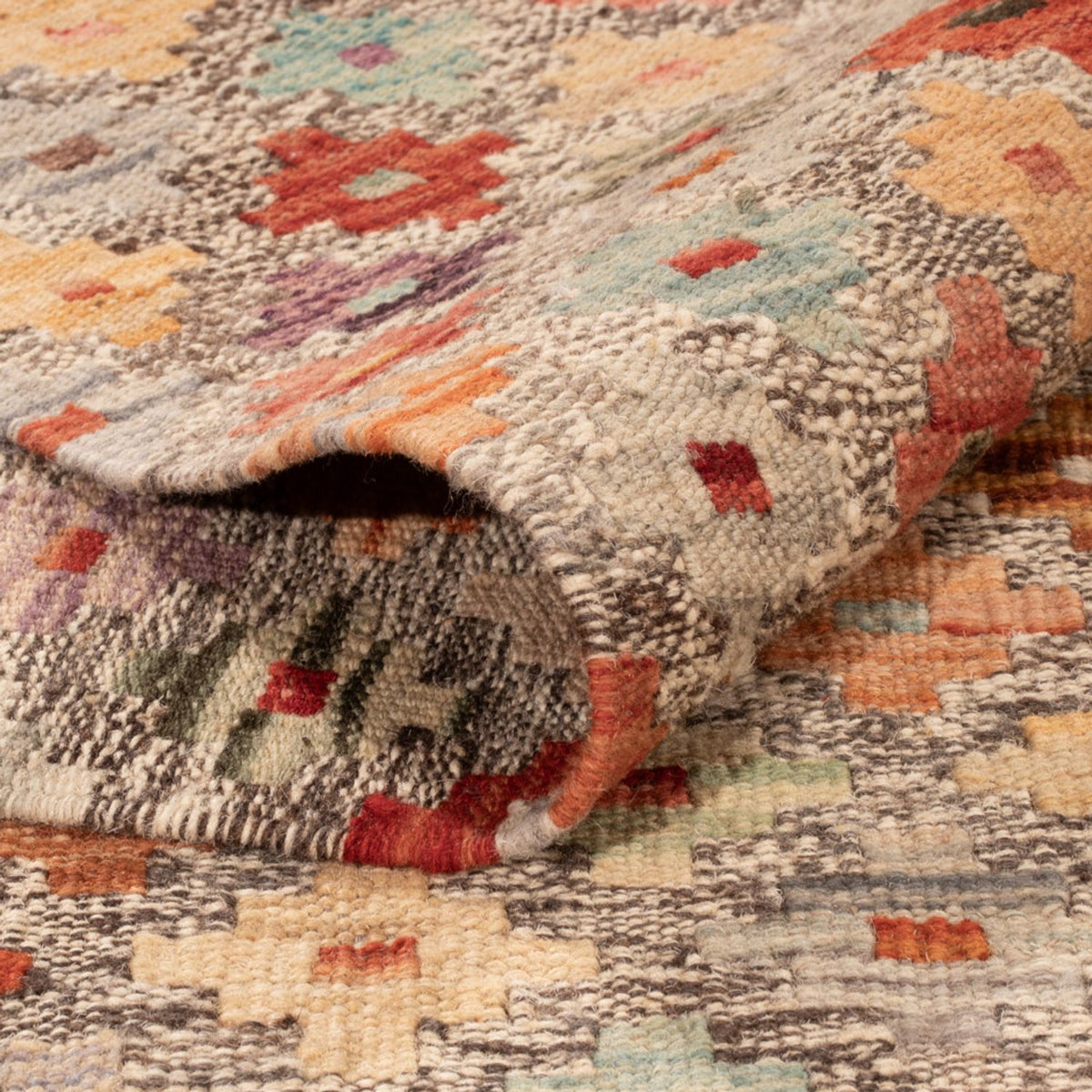 Alfombra Kelim - Splash - 307 x 208 cm - multicolor