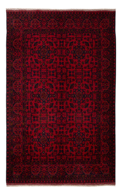 Alfombra afgana - Kunduz - 200 x 127 cm - rojo oscuro