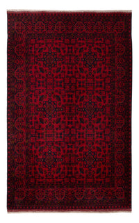 Alfombra afgana - Kunduz - 200 x 127 cm - rojo oscuro