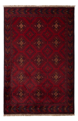 Alfombra afgana - Kunduz - 195 x 125 cm - rojo oscuro