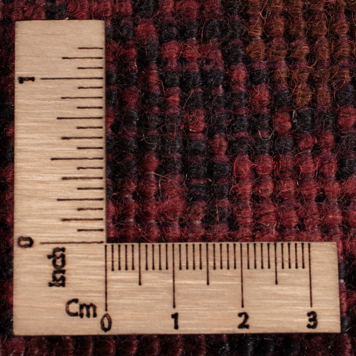 Alfombra afgana - Kunduz - 198 x 124 cm - rojo oscuro