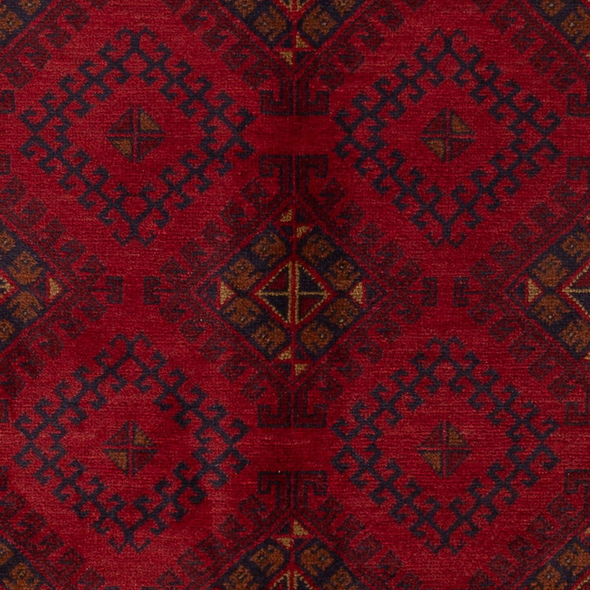 Alfombra afgana - Kunduz - 196 x 125 cm - rojo oscuro