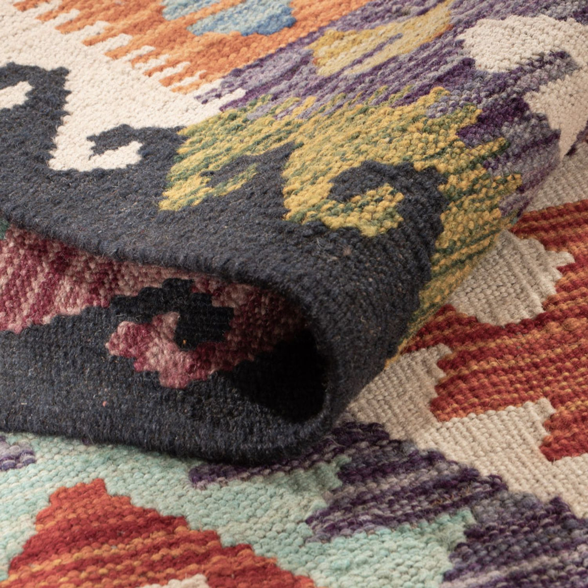 Alfombra Kelim - Splash - 174 x 127 cm - multicolor