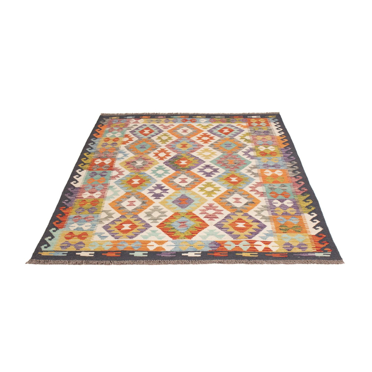 Alfombra Kelim - Splash - 174 x 127 cm - multicolor