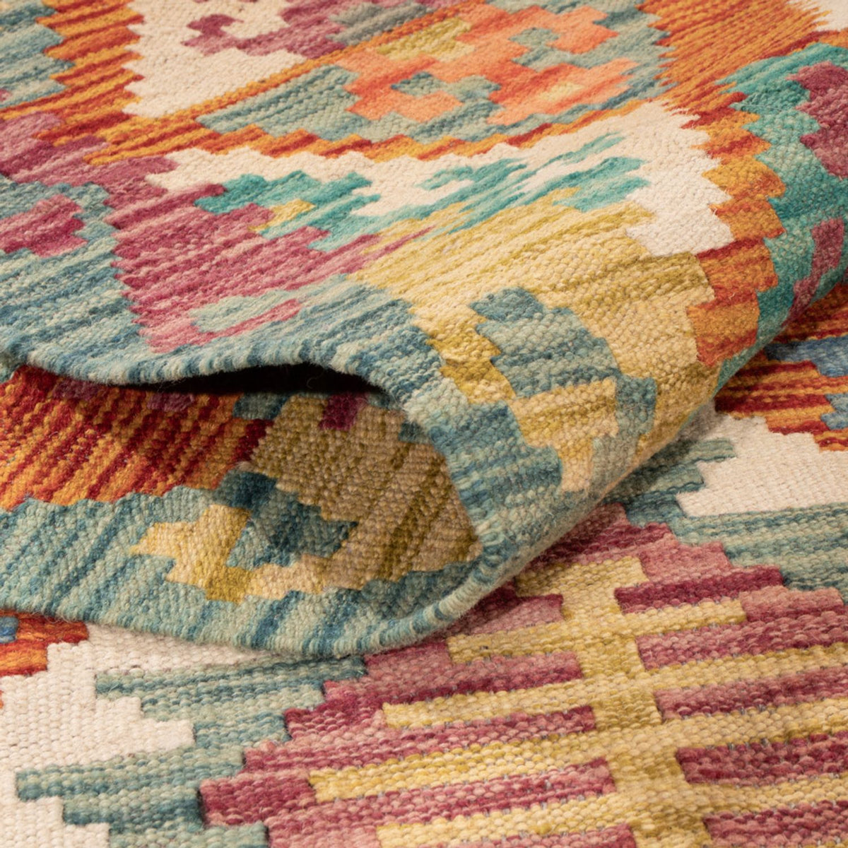 Alfombra Kelim - Splash - 298 x 198 cm - multicolor