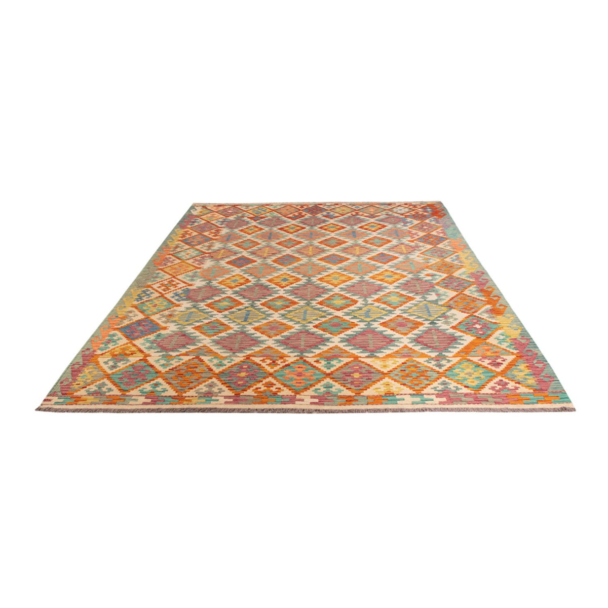 Alfombra Kelim - Splash - 298 x 198 cm - multicolor