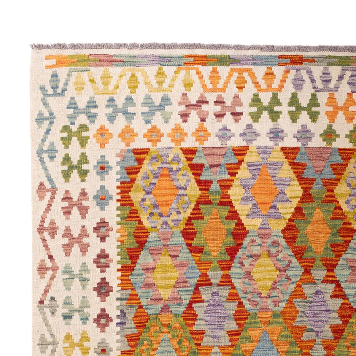 Alfombra Kelim - Splash - 298 x 202 cm - multicolor