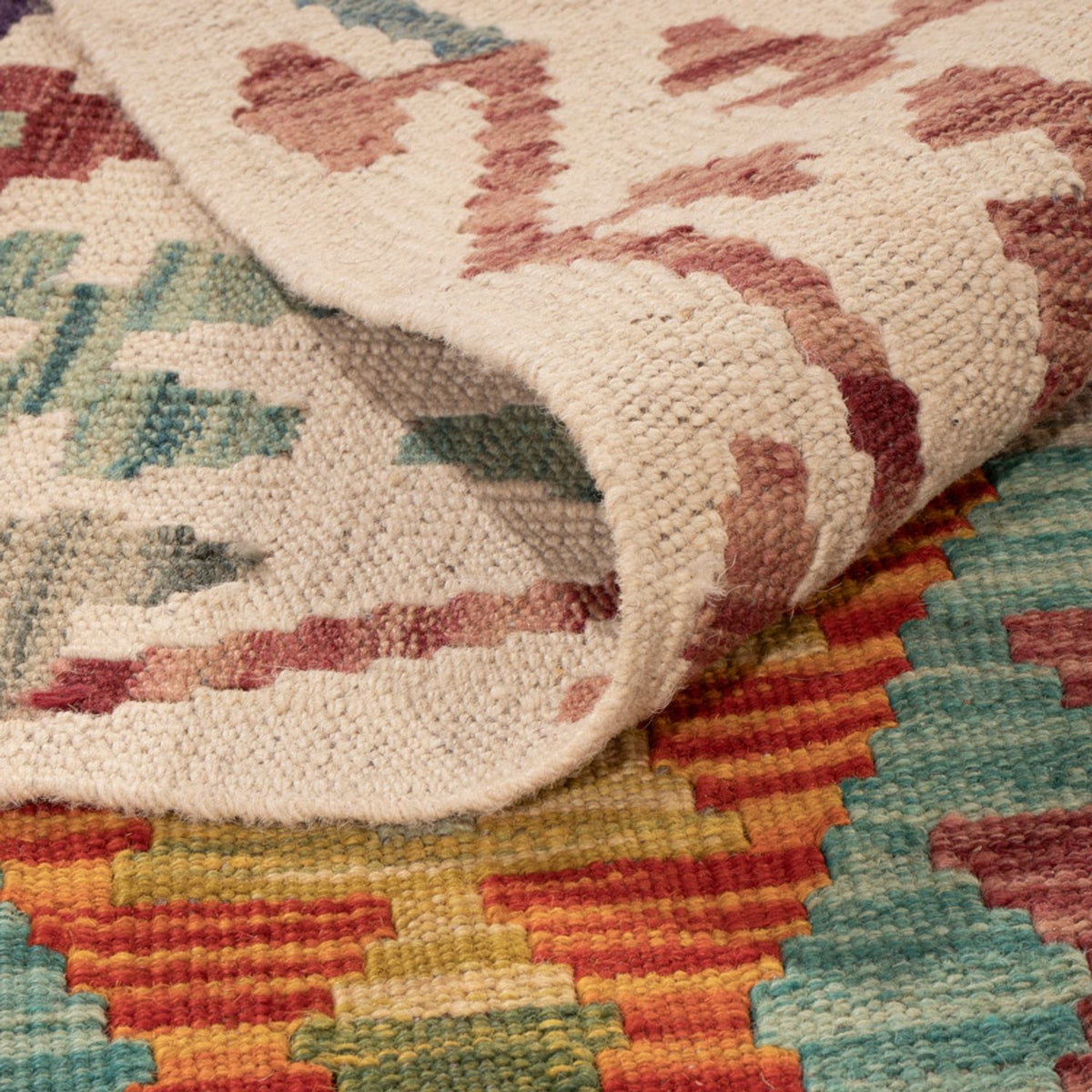 Alfombra Kelim - Splash - 298 x 202 cm - multicolor