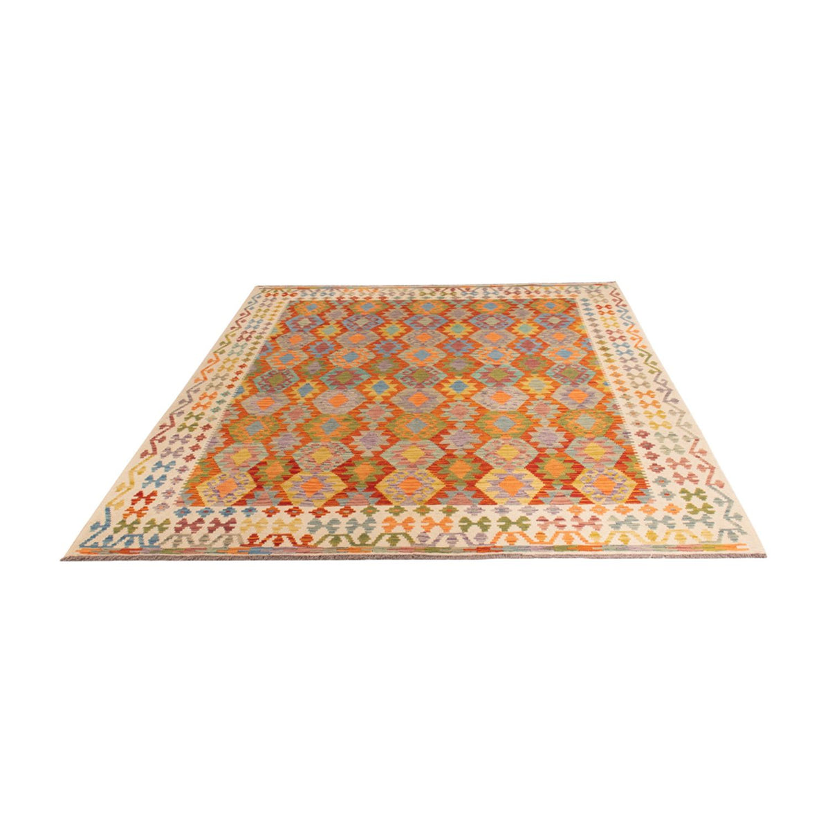 Alfombra Kelim - Splash - 298 x 202 cm - multicolor