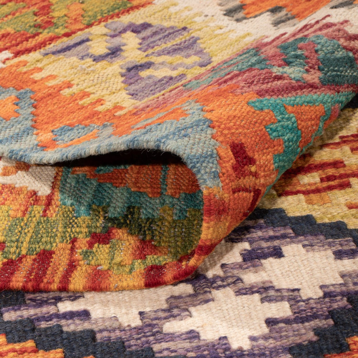 Alfombra Kelim - Splash - 290 x 199 cm - multicolor
