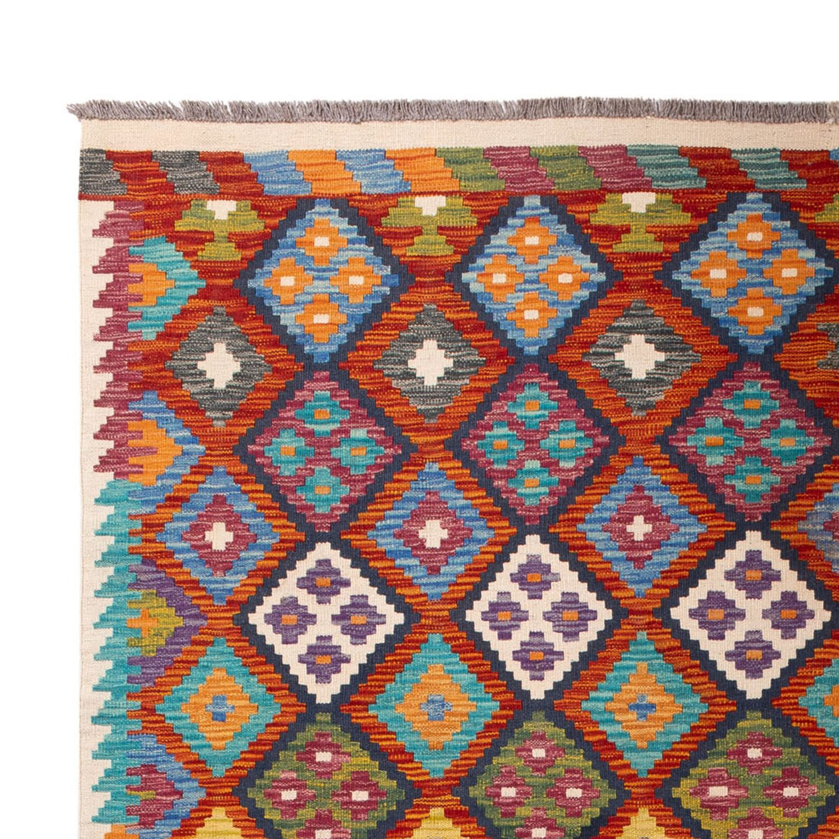 Alfombra Kelim - Splash - 293 x 210 cm - multicolor