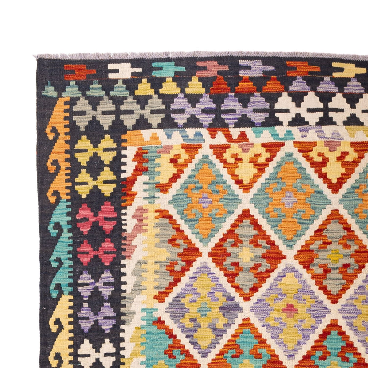 Alfombra Kelim - Splash - 295 x 204 cm - multicolor