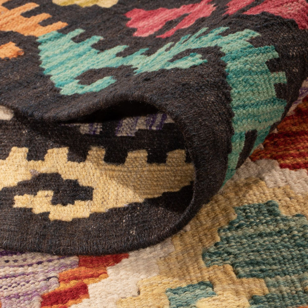 Alfombra Kelim - Splash - 295 x 204 cm - multicolor