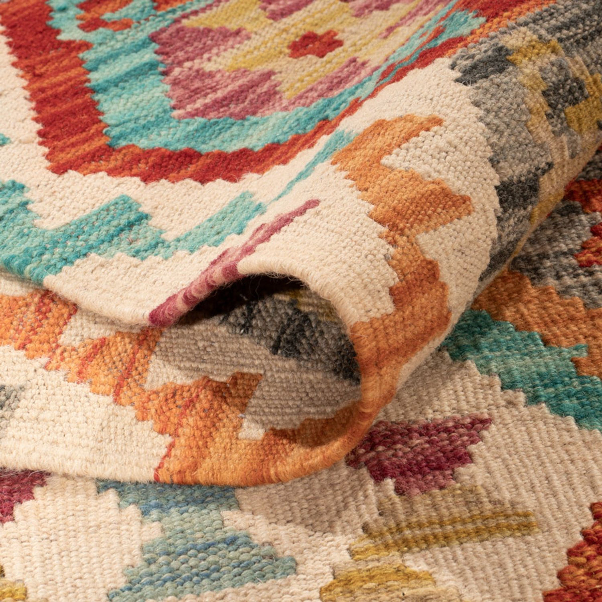 Alfombra Kelim - Splash - 294 x 210 cm - multicolor