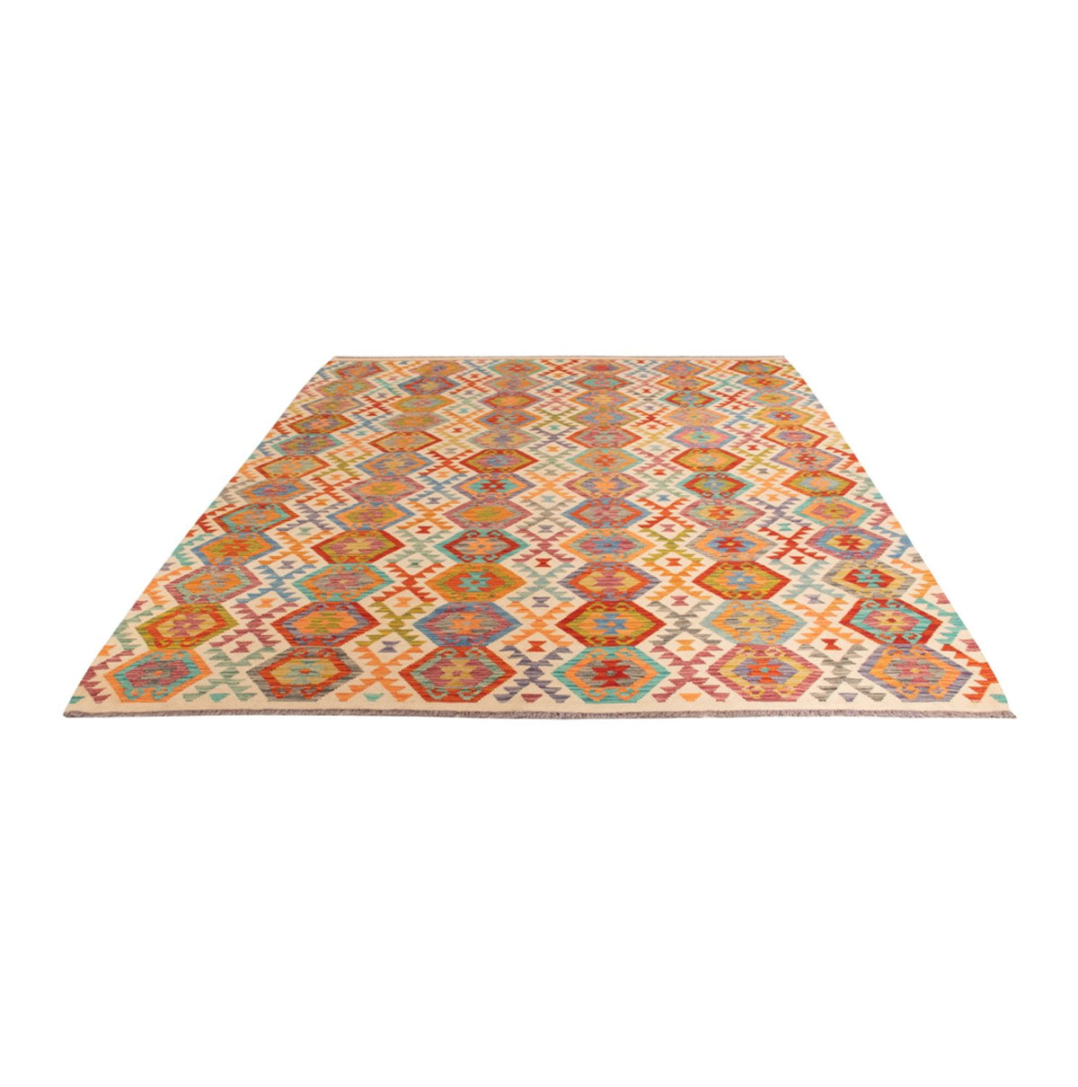 Alfombra Kelim - Splash - 294 x 210 cm - multicolor