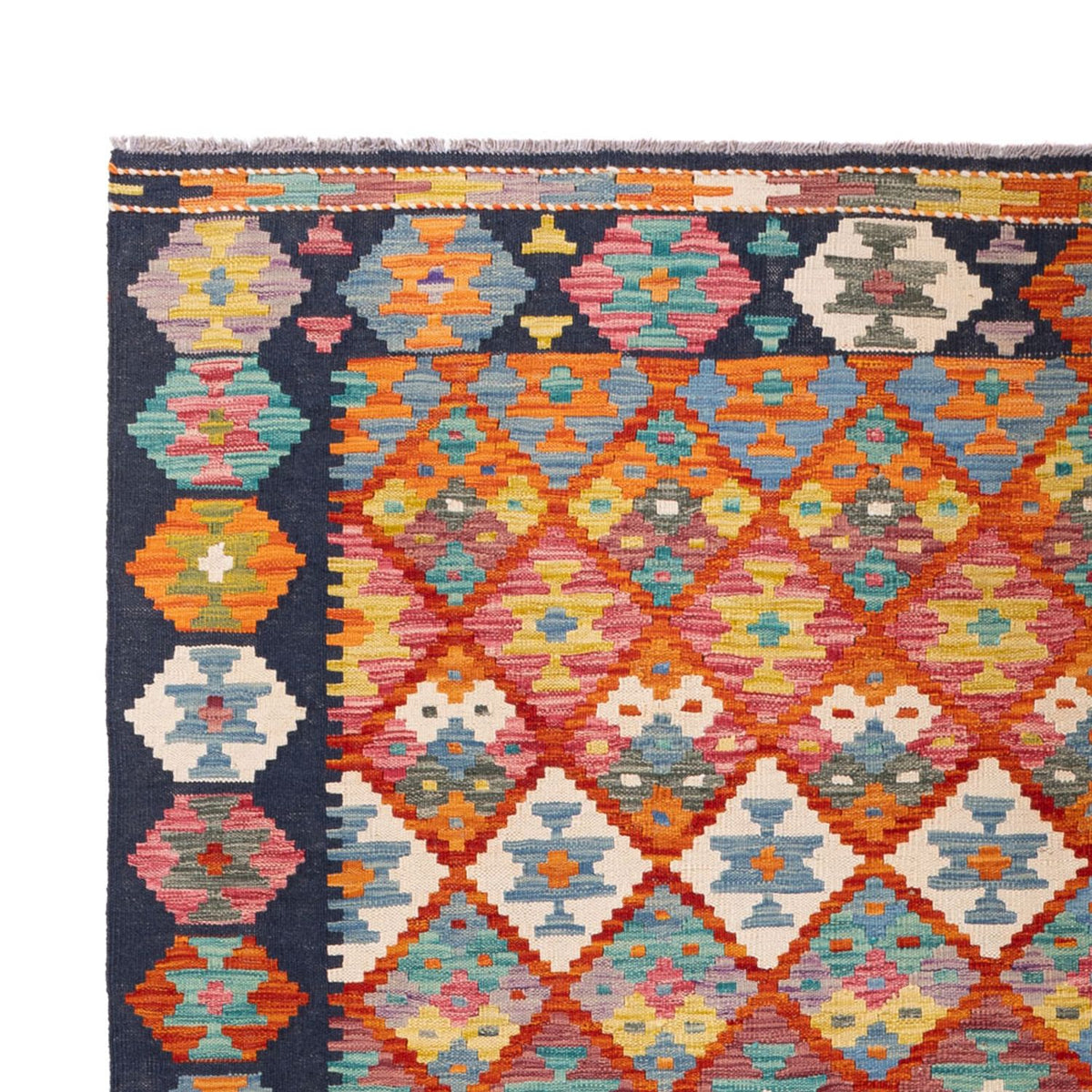 Alfombra Kelim - Splash - 293 x 210 cm - multicolor