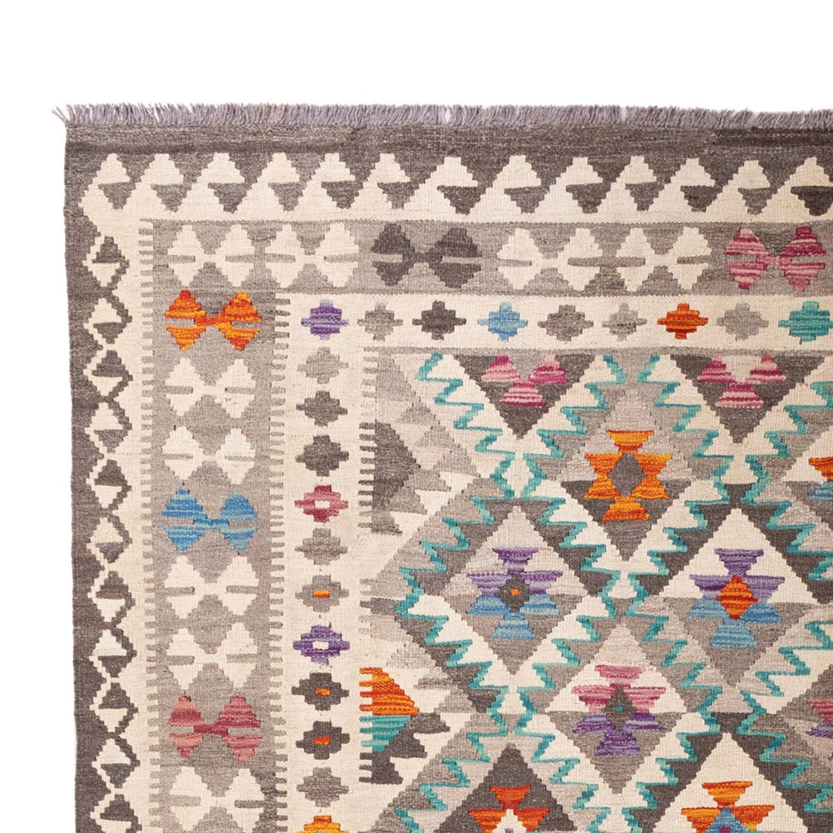 Alfombra Kelim - Splash - 300 x 197 cm - multicolor