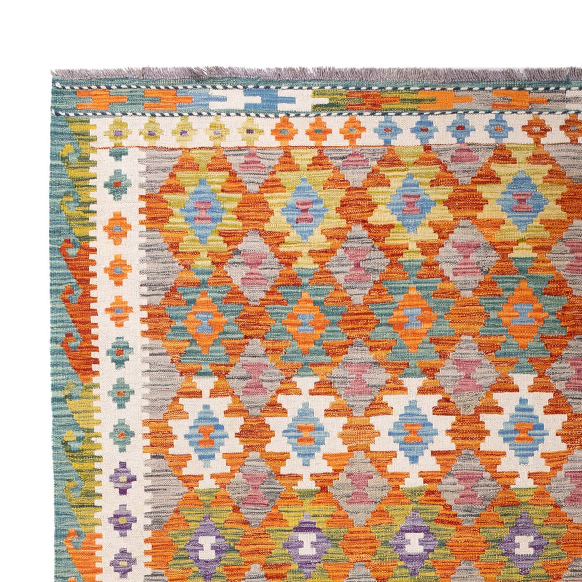 Alfombra Kelim - Splash - 298 x 206 cm - multicolor