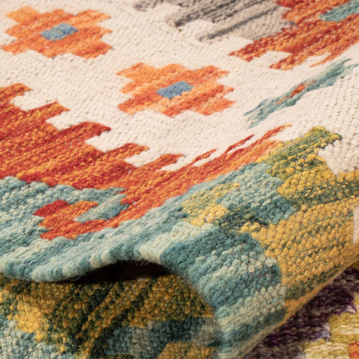 Alfombra Kelim - Splash - 298 x 206 cm - multicolor