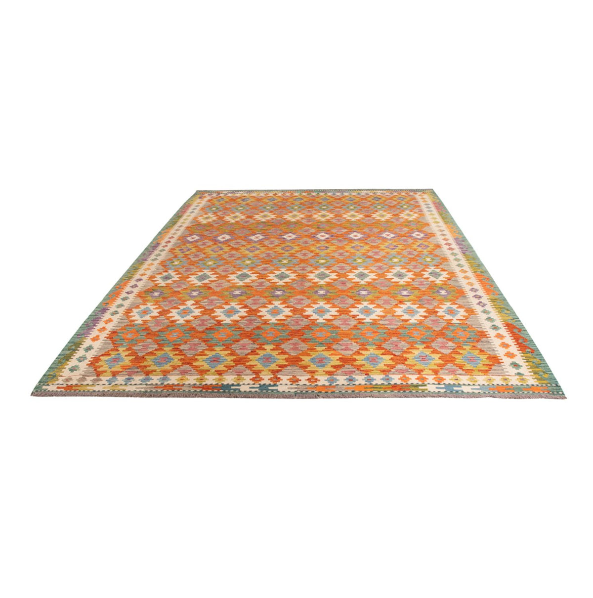 Alfombra Kelim - Splash - 298 x 206 cm - multicolor