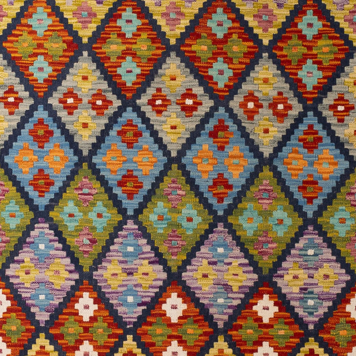 Alfombra Kelim - Splash - 304 x 207 cm - multicolor