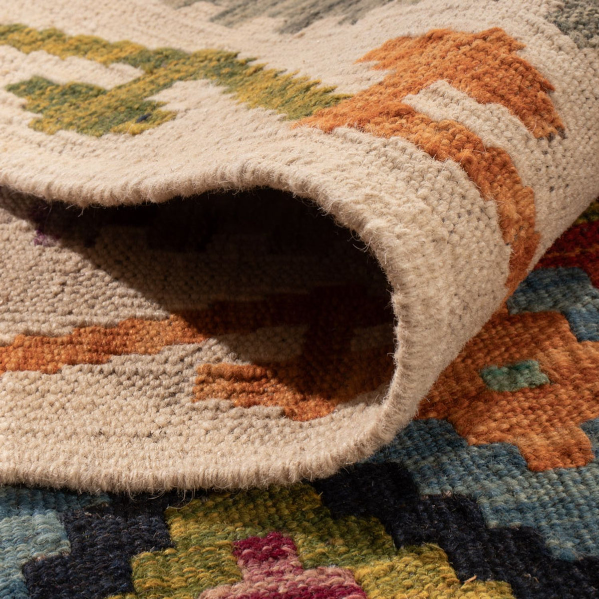 Alfombra Kelim - Splash - 304 x 207 cm - multicolor