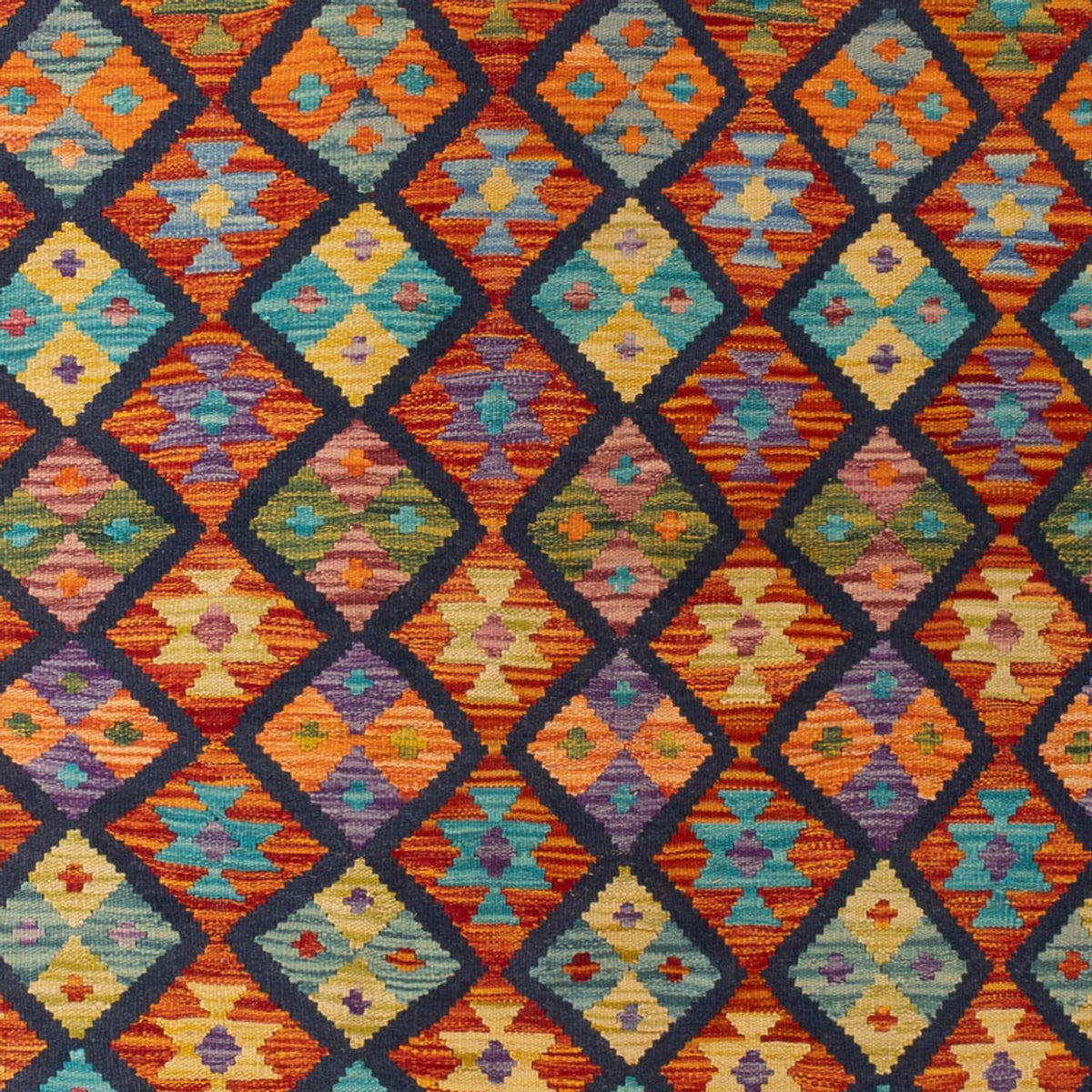 Alfombra Kelim - Splash - 295 x 207 cm - multicolor