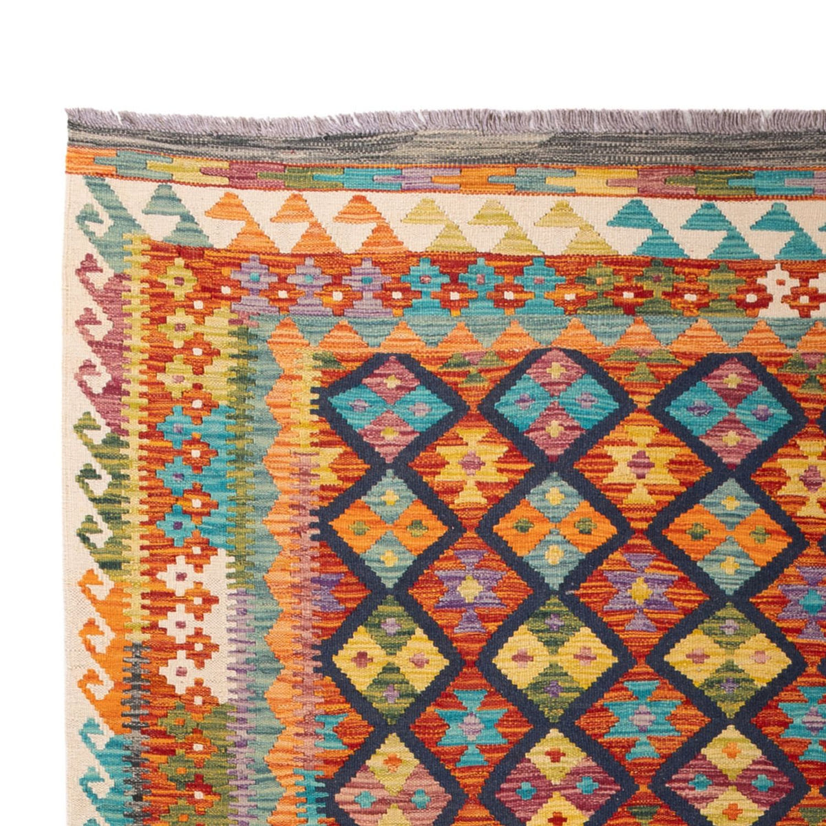 Alfombra Kelim - Splash - 295 x 207 cm - multicolor