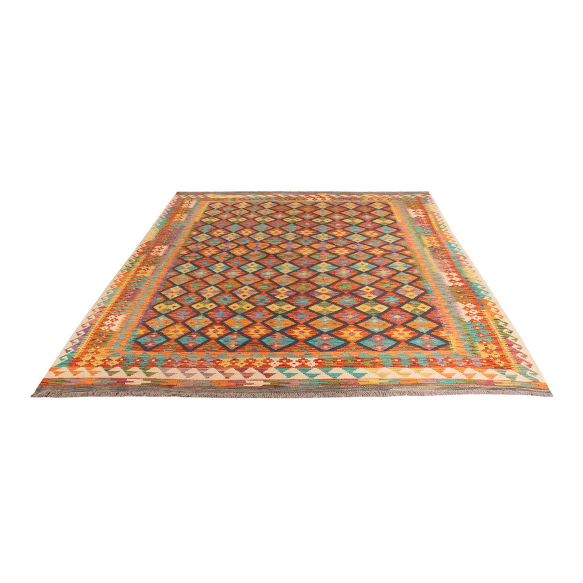 Alfombra Kelim - Splash - 295 x 207 cm - multicolor