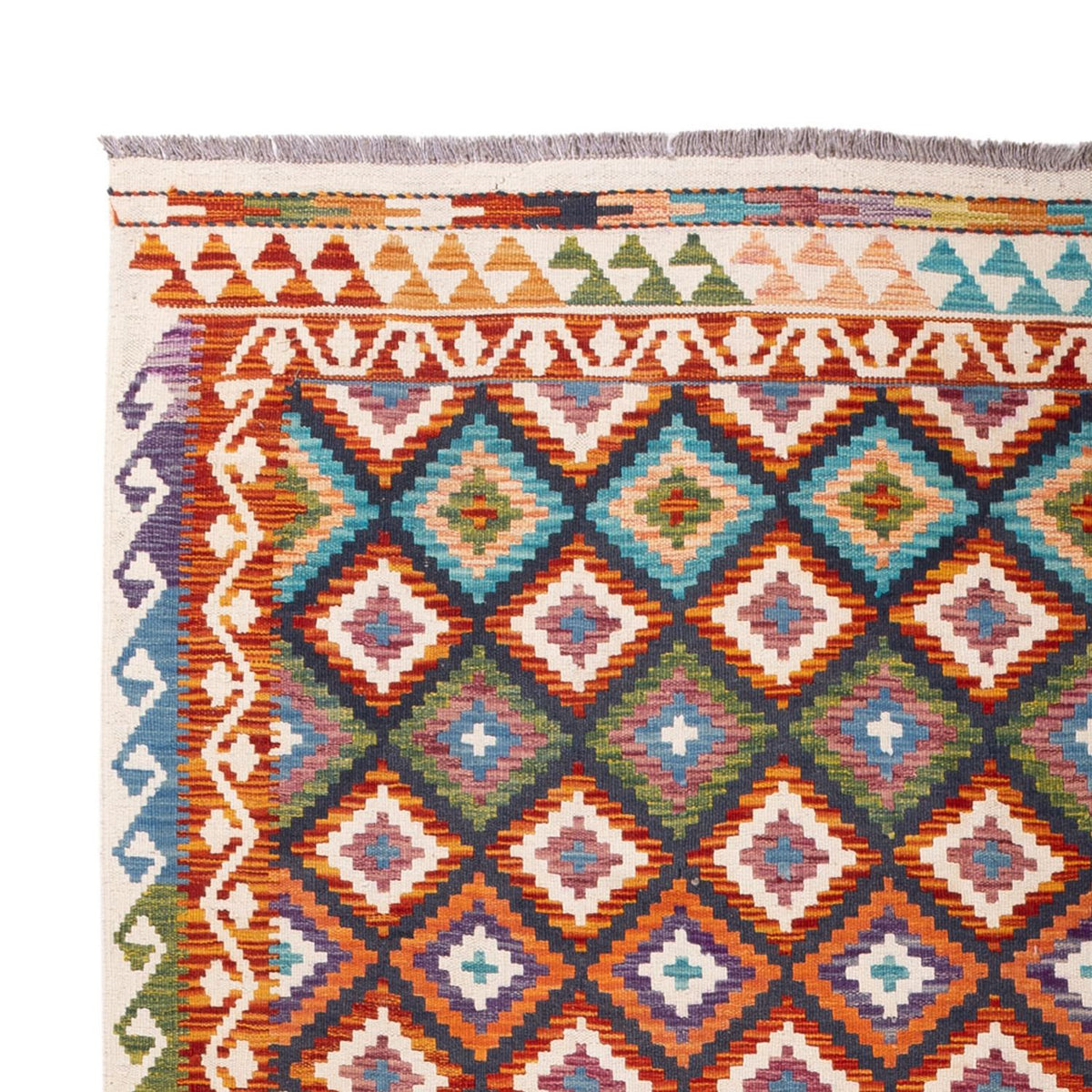Alfombra Kelim - Splash - 282 x 201 cm - multicolor