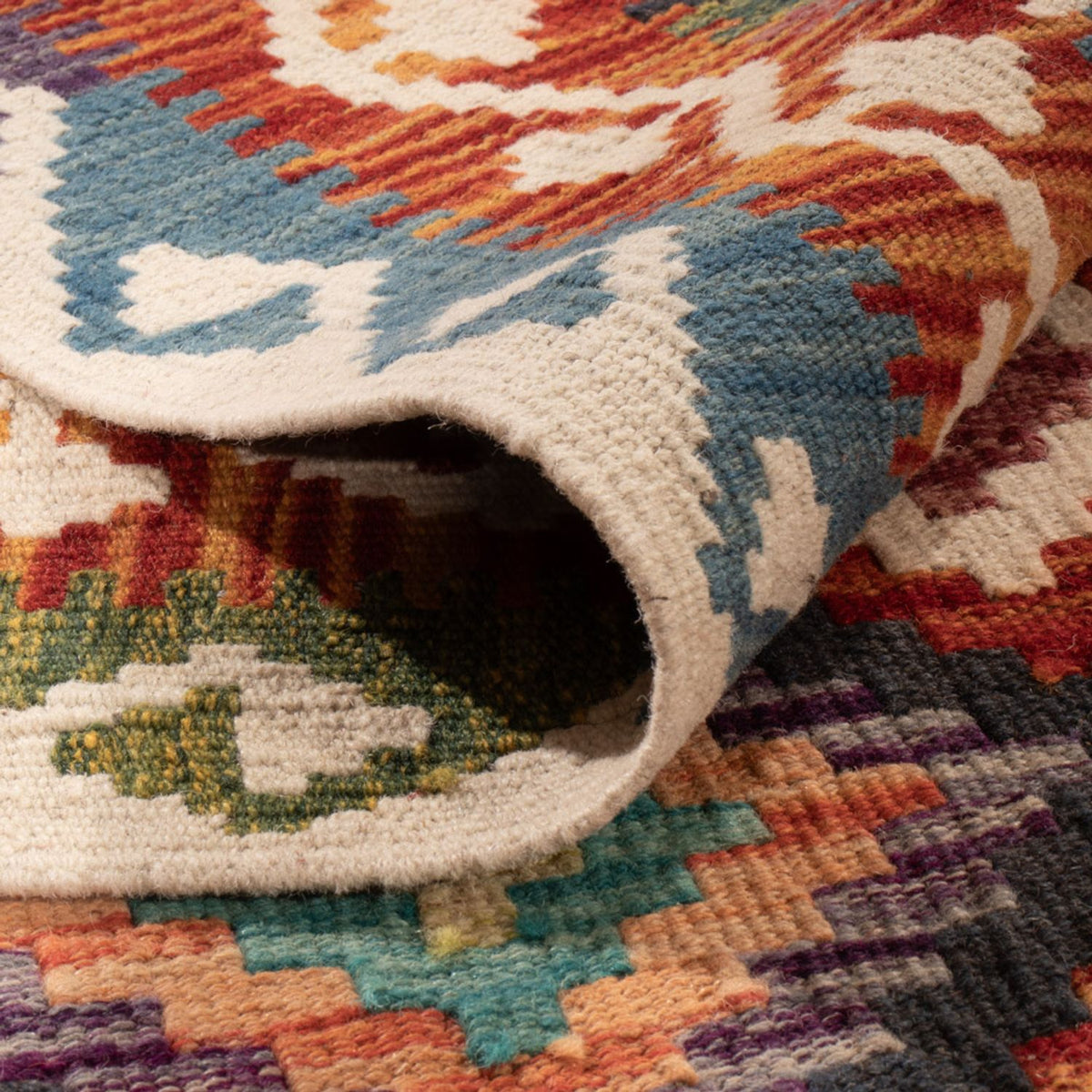 Alfombra Kelim - Splash - 282 x 201 cm - multicolor