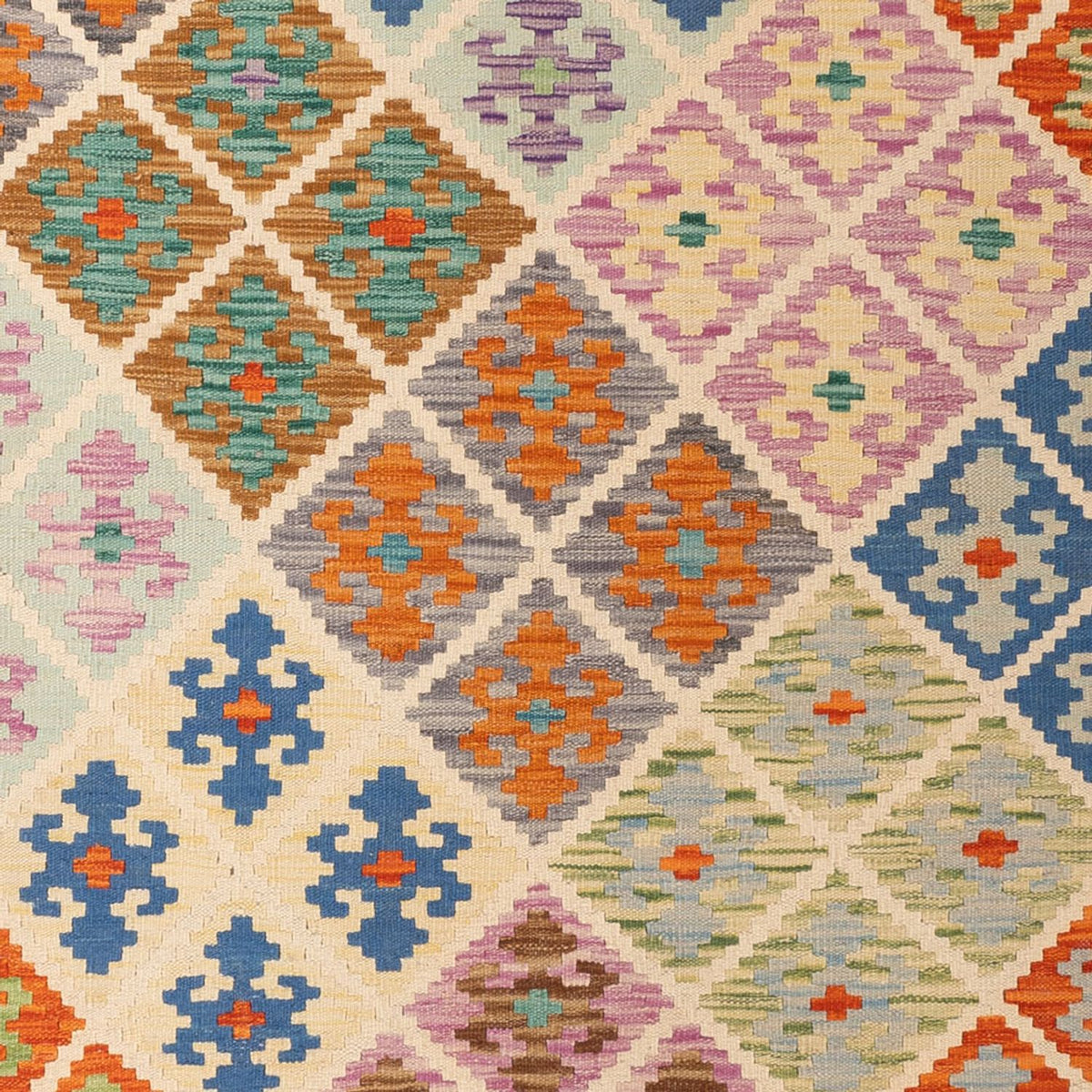 Alfombra Kelim - Splash - 303 x 210 cm - multicolor