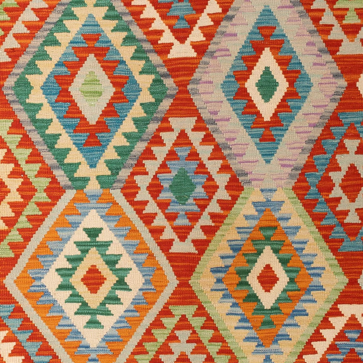 Alfombra Kelim - Splash - 295 x 207 cm - multicolor