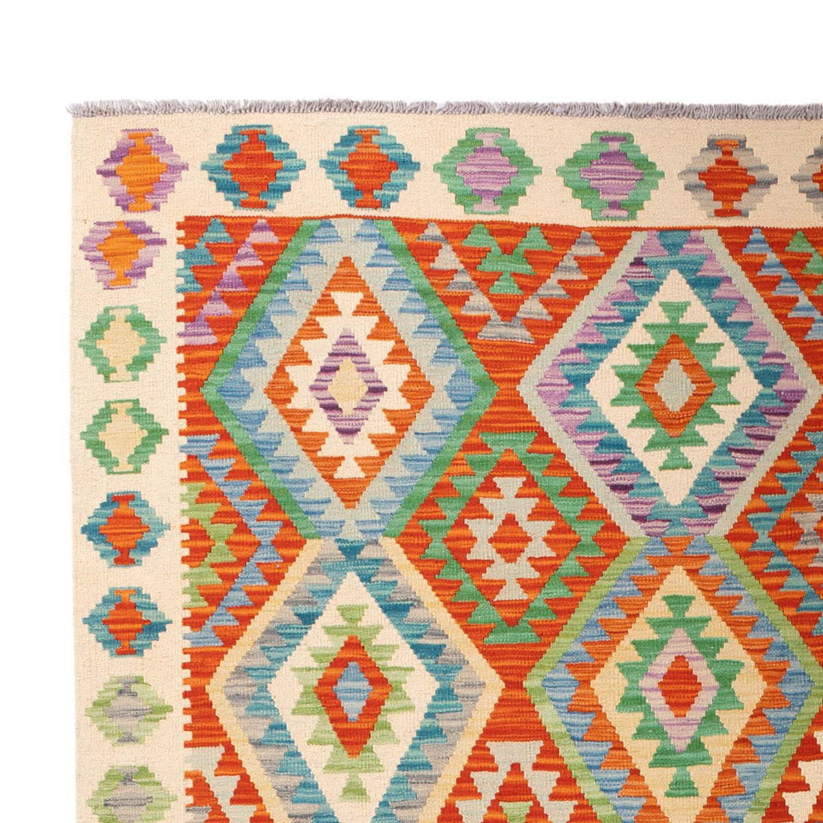 Alfombra Kelim - Splash - 295 x 207 cm - multicolor