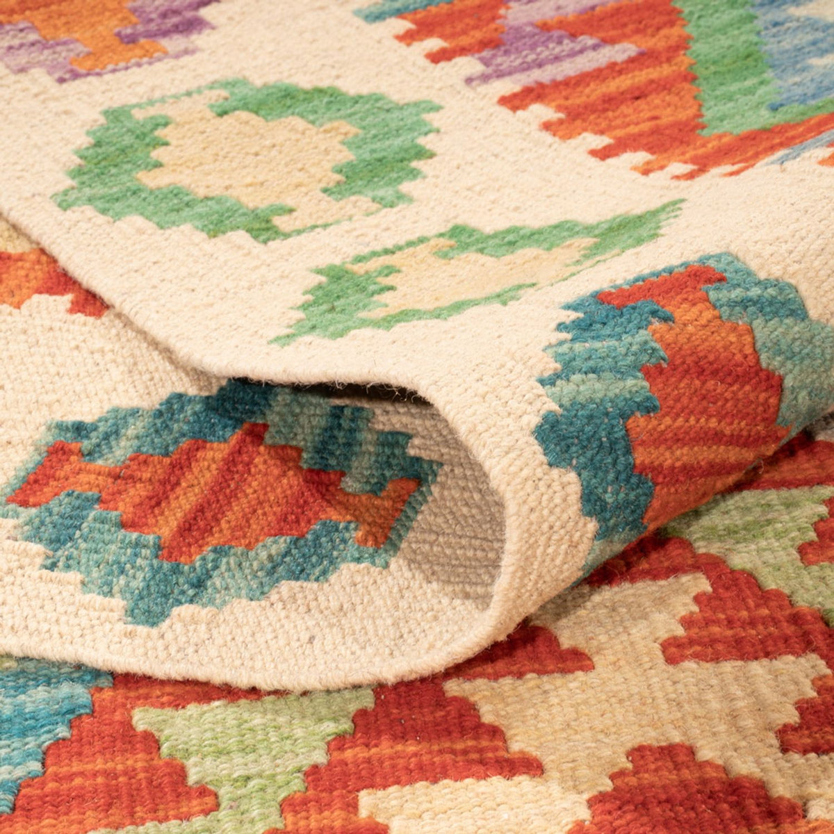 Alfombra Kelim - Splash - 295 x 207 cm - multicolor