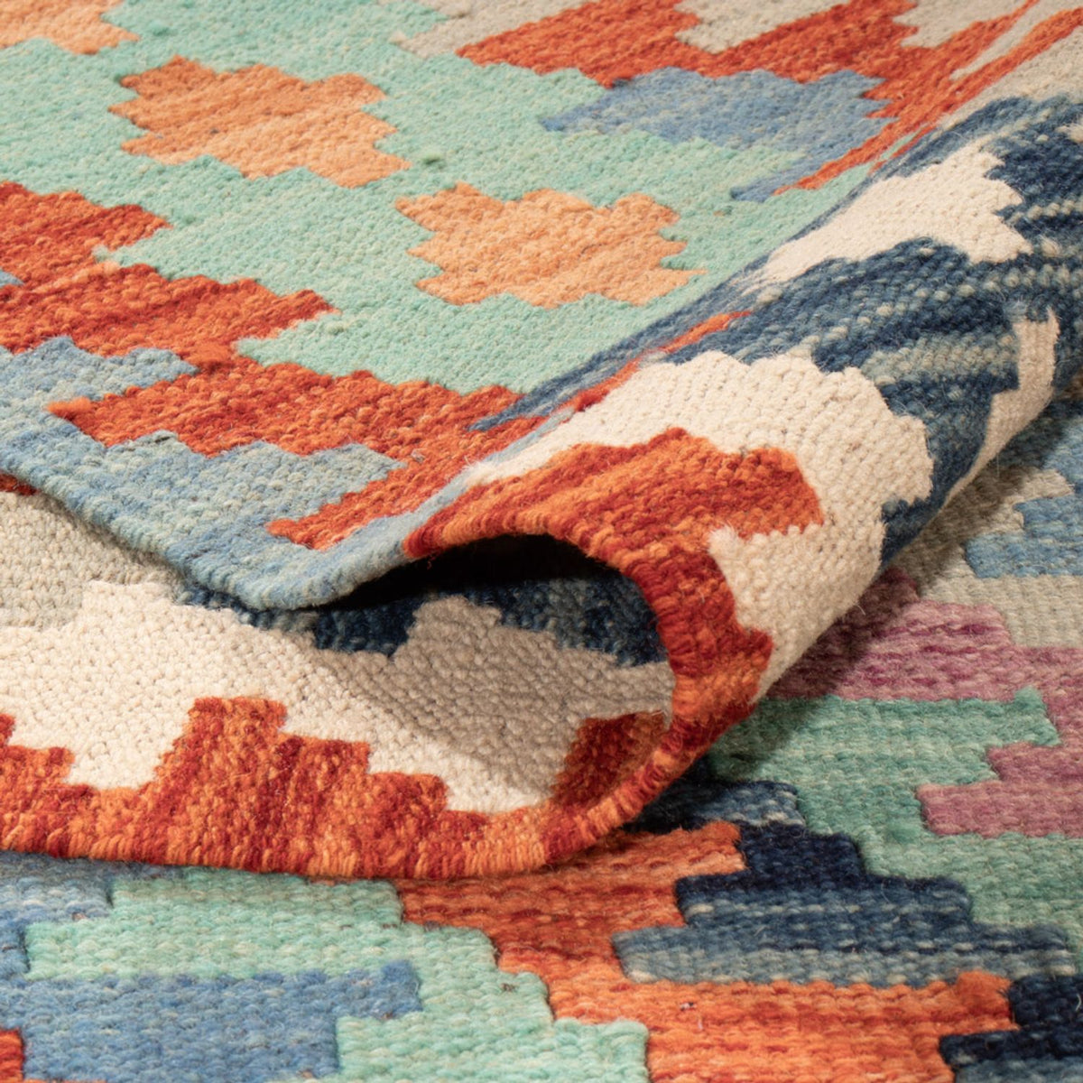 Alfombra Kelim - Splash - 298 x 199 cm - multicolor