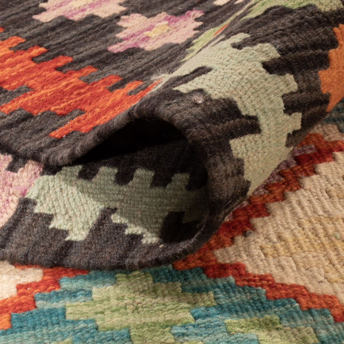 Alfombra Kelim - Splash - 306 x 201 cm - multicolor