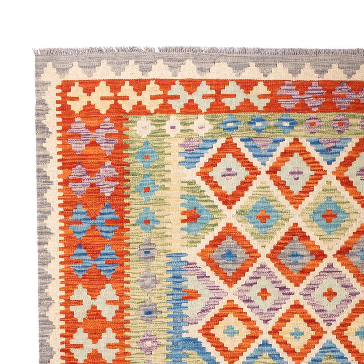 Alfombra Kelim - Splash - 298 x 208 cm - multicolor