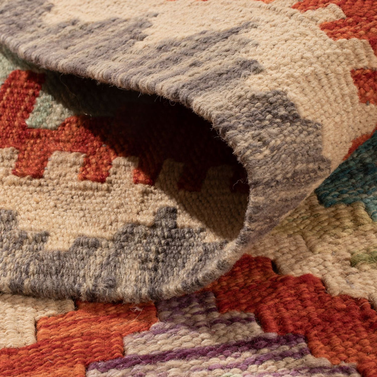 Alfombra Kelim - Splash - 298 x 208 cm - multicolor