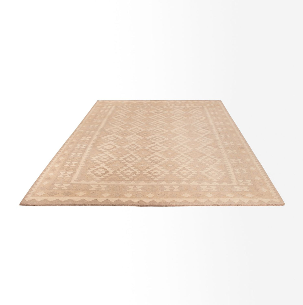 Alfombra Kelim - Splash - 301 x 210 cm - gris claro