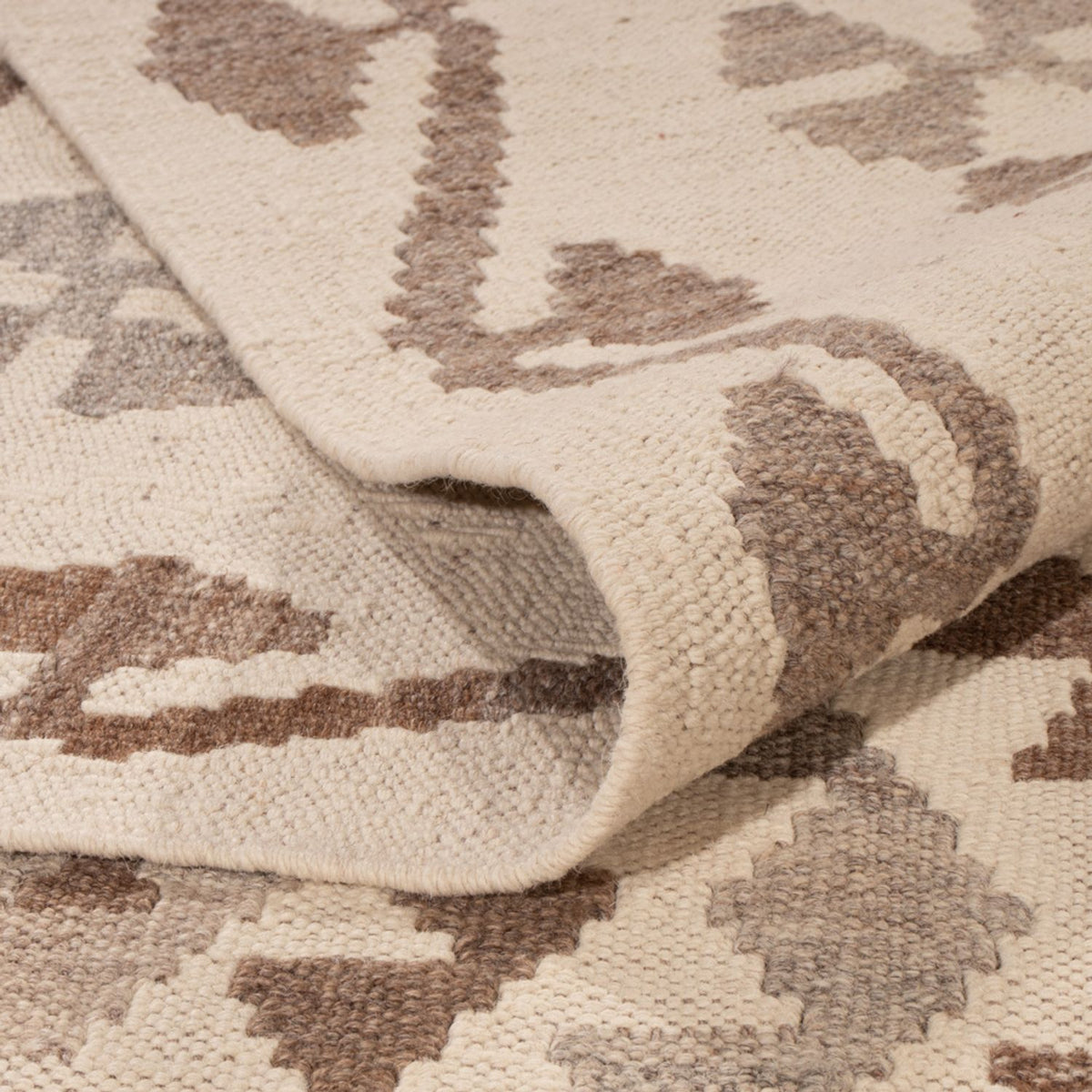 Alfombra Kelim - Splash - 289 x 201 cm - gris claro