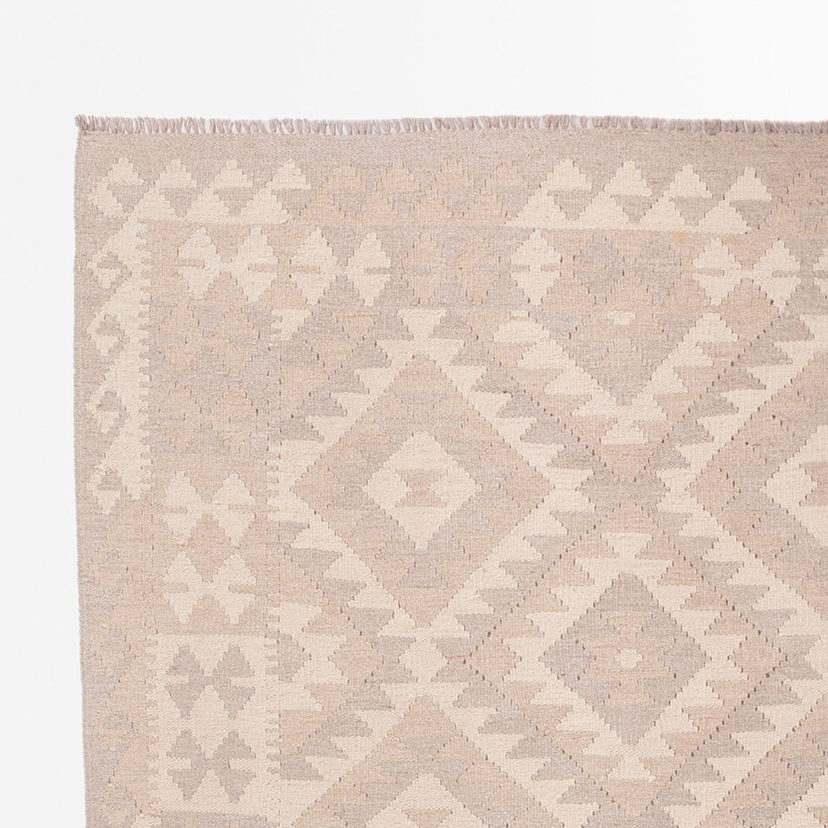 Alfombra Kelim - Splash - 280 x 198 cm - gris claro