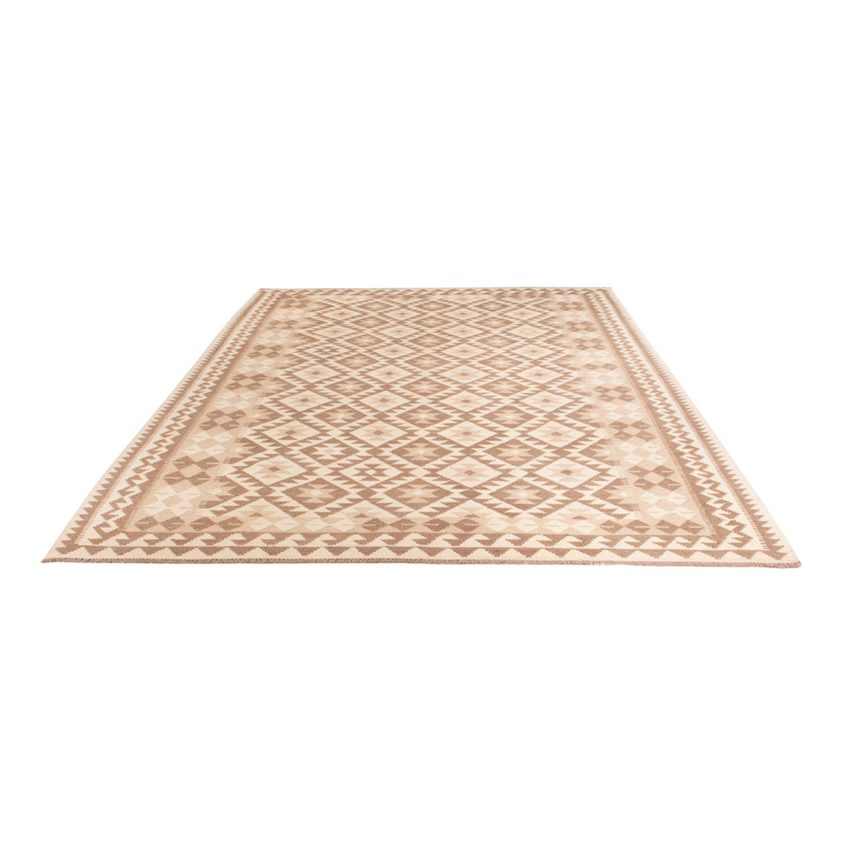 Alfombra Kelim - Splash - 299 x 207 cm - gris claro