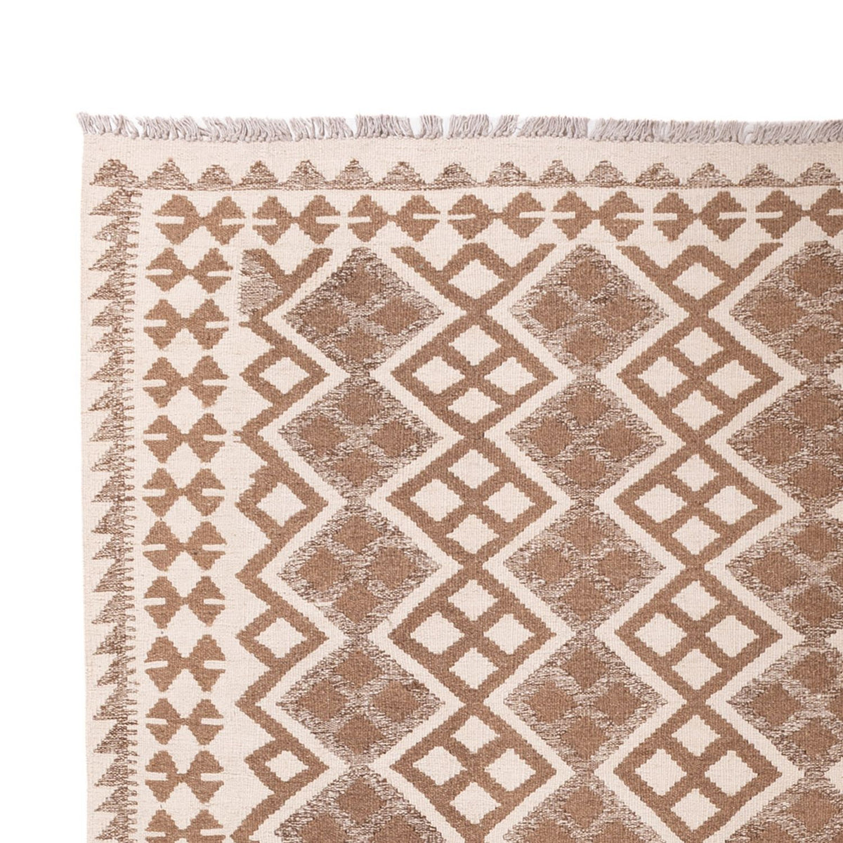 Alfombra Kelim - Splash - 303 x 206 cm - gris