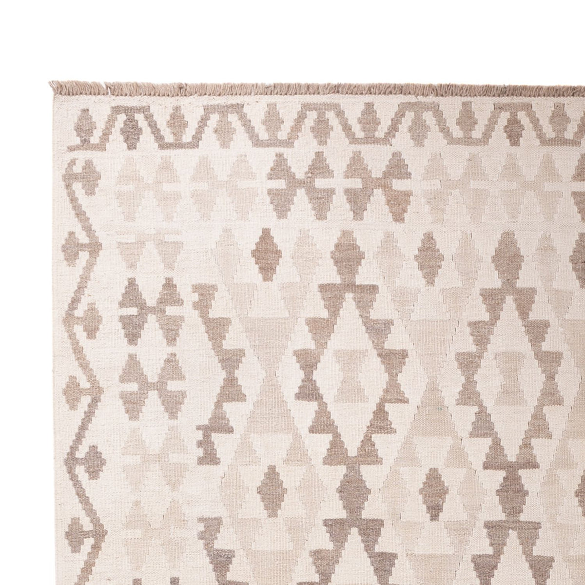 Alfombra Kelim - Splash - 300 x 200 cm - gris claro