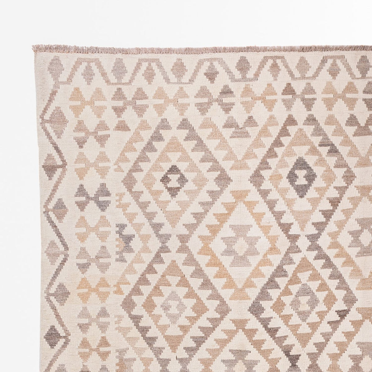 Alfombra Kelim - Splash - 290 x 199 cm - gris